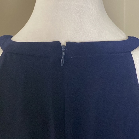 Vince Camuto navy white tribal print halter maxi dress size 10 - Picture 4 of 10